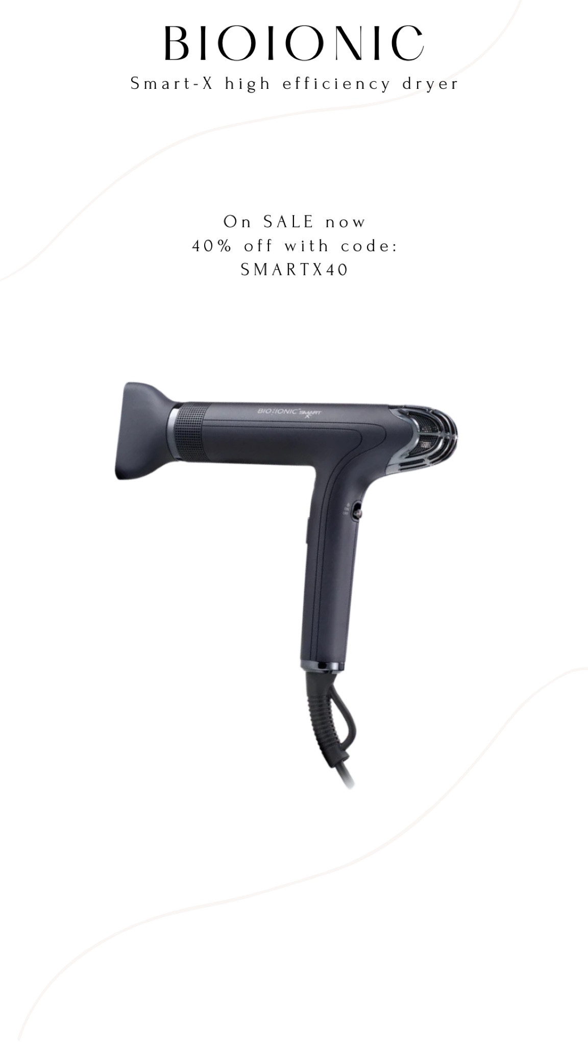 On SALE bioionic blwdryer - I personally love all of bioionics tools 🖤 includes defuser 

Discount code: SMARTX40

#LTKBeauty #LTKSaleAlert #LTKGiftGuide