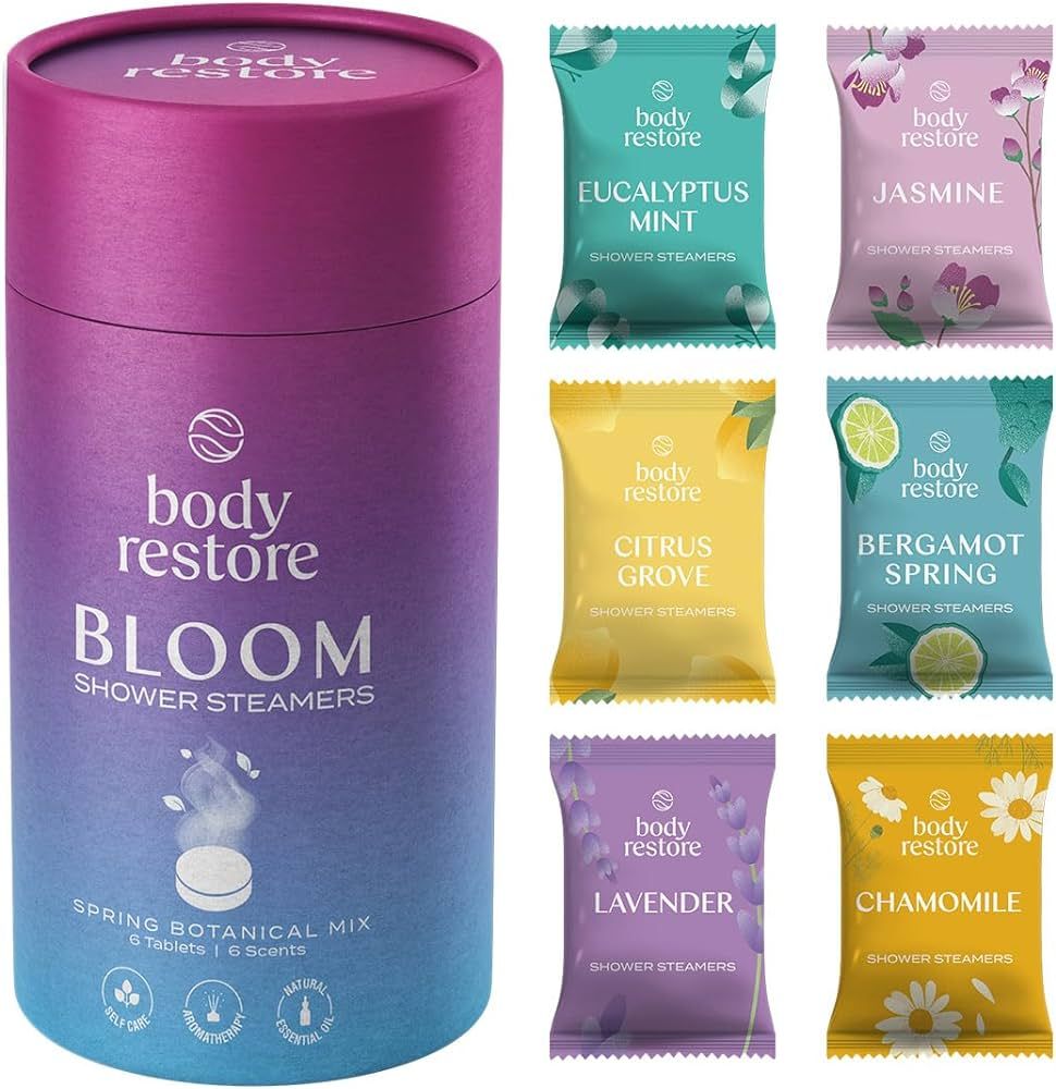 BodyRestore Shower Steamers Aromatherapy 6 Packs - Valentines Day Gifts, Relaxation Birthday Gift... | Amazon (US)