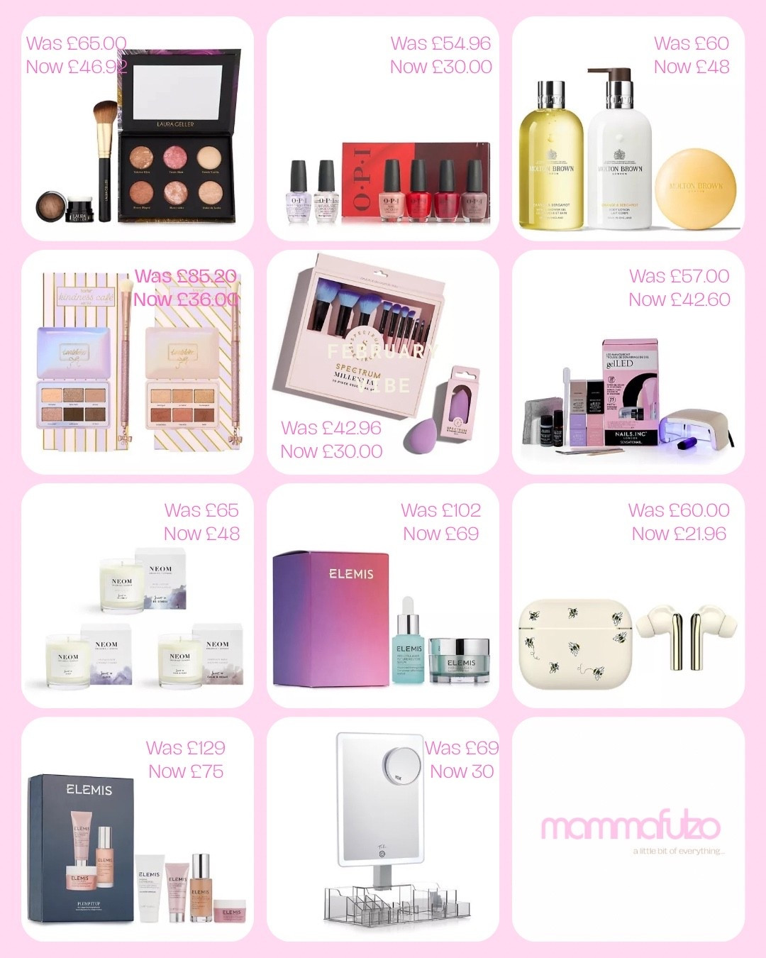 QVC have some great deals & today I'm sharing some of them with you, and even better, new customers can save £5.00 using the code FIVE4U

QVC
ELEMIS
TARTE
CATH KIDSON
SPECTRUM
NEOM
MOLTON BROWN 
OPI
SAVE MONEY
OFFERS
DEALS
GIFTING 
CHRISTMAS GIFTING

#LTKautumn #LTKuk #LTKsale