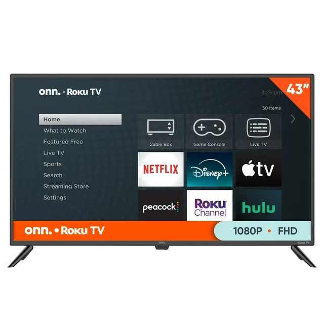 onn. 43” Class FHD (1080P) LED Roku Smart TV (100133209) - Walmart.com | Walmart (US)