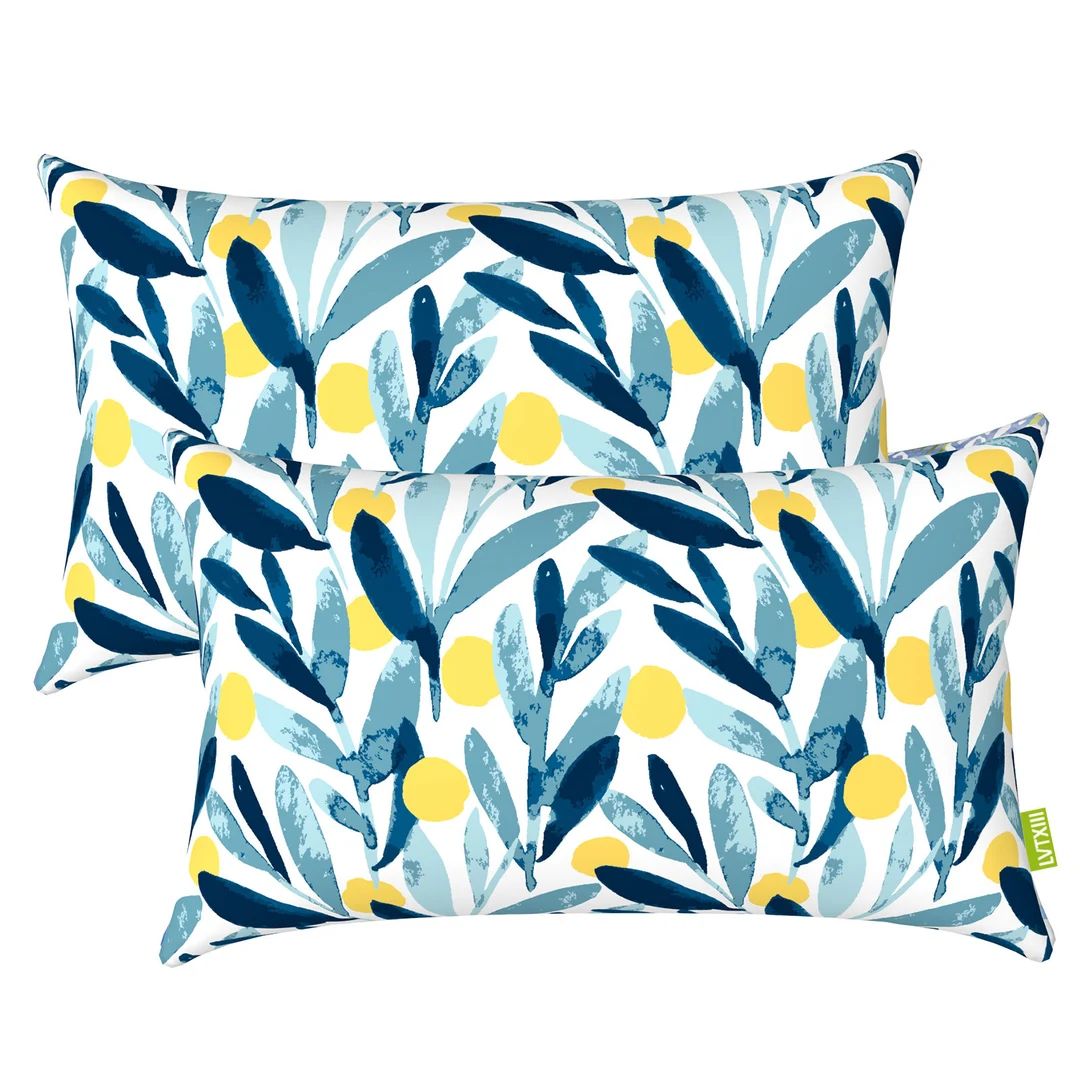 Outdoor/indoor Lumbar Pillow Case Covers, 12 X 20 Patio Garden Decorative Pack of 2 for Outdoor H... | Etsy (US)