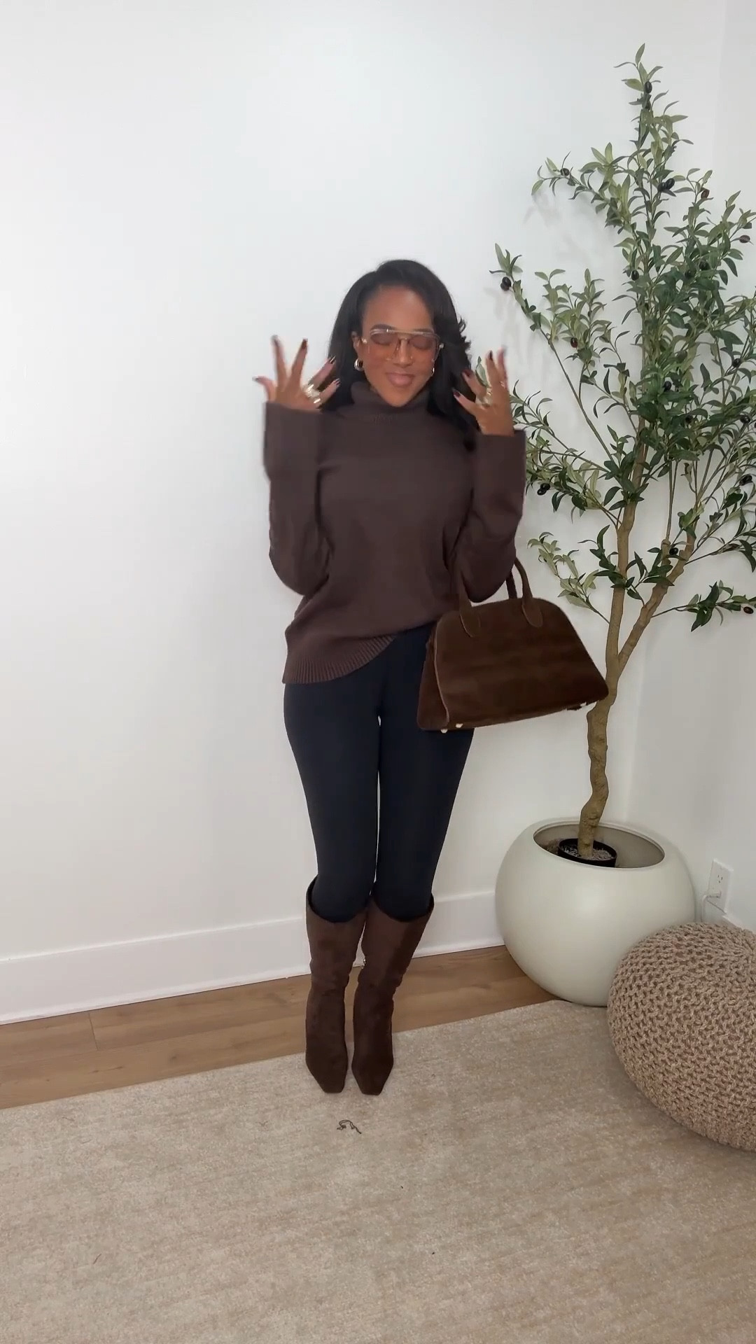 Winter neutrals, but make it cozy-chic 🤎 This January look is all about effortless layers with a soft, polished feel that transitions perfectly into Valentine’s season. The rich brown tones feel elevated yet wearable, making this an easy repeat all winter long.

Perfect for winter errands, casual date nights, coffee runs, and everyday polished looks.

📏 Sizing:
Top: Size Small  
Leggings: Size Small  
Boots: True to size  

This outfit is a great example of a long-term shopping strategy — timeless neutrals you’ll reach for again and again, styled multiple ways so the cost per wear keeps dropping.

Neutral winter outfit, brown monochrome look, winter leggings outfit, cozy chic winter style, January outfit inspiration, Valentine’s Day casual outfit, everyday neutral fashion, affordable winter staples.

Follow me on Instagram and YouTube @kirasfashionfinds