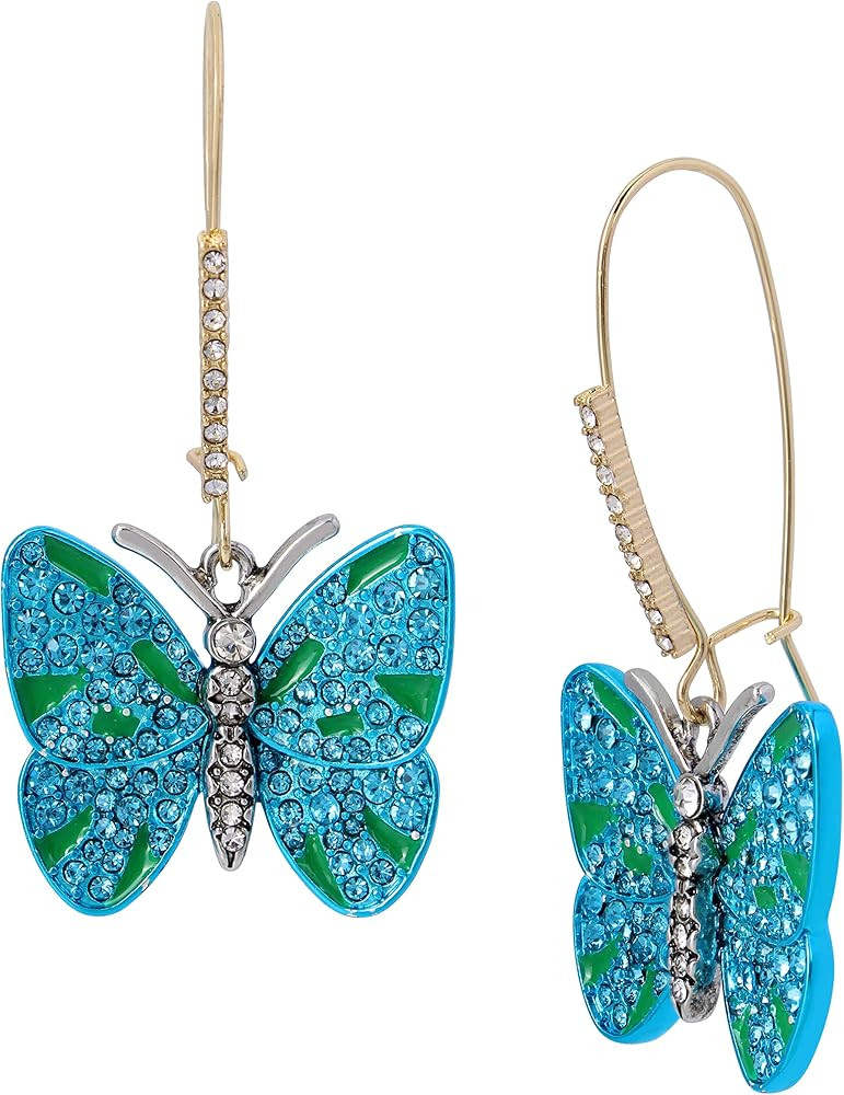 Pave Butterfly Dangle Earrings | Amazon (US)