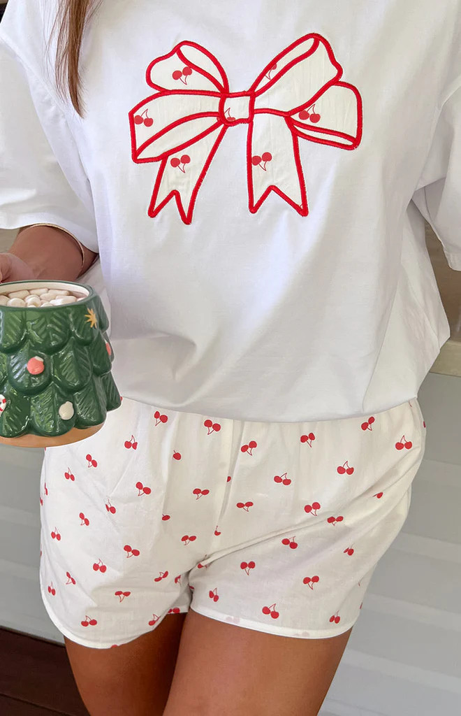 Alexea Cherry Print Pajama Shorts | Beginning Boutique (US)