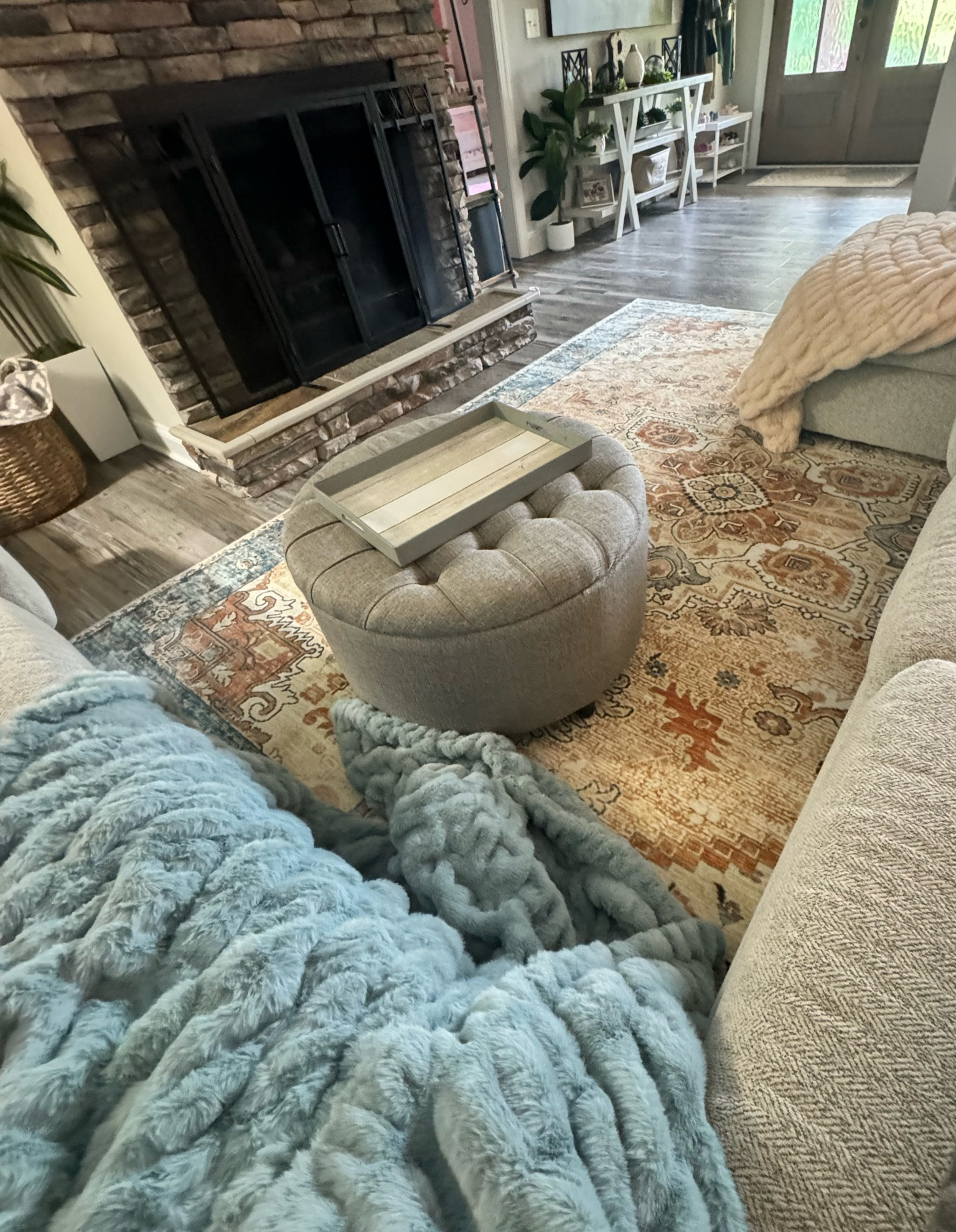 The best washable rugs + our small storage ottoman 

#LTKHome