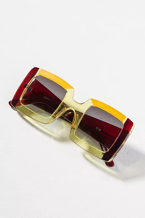 Square Colorblock Sunglasses | Anthropologie (US)