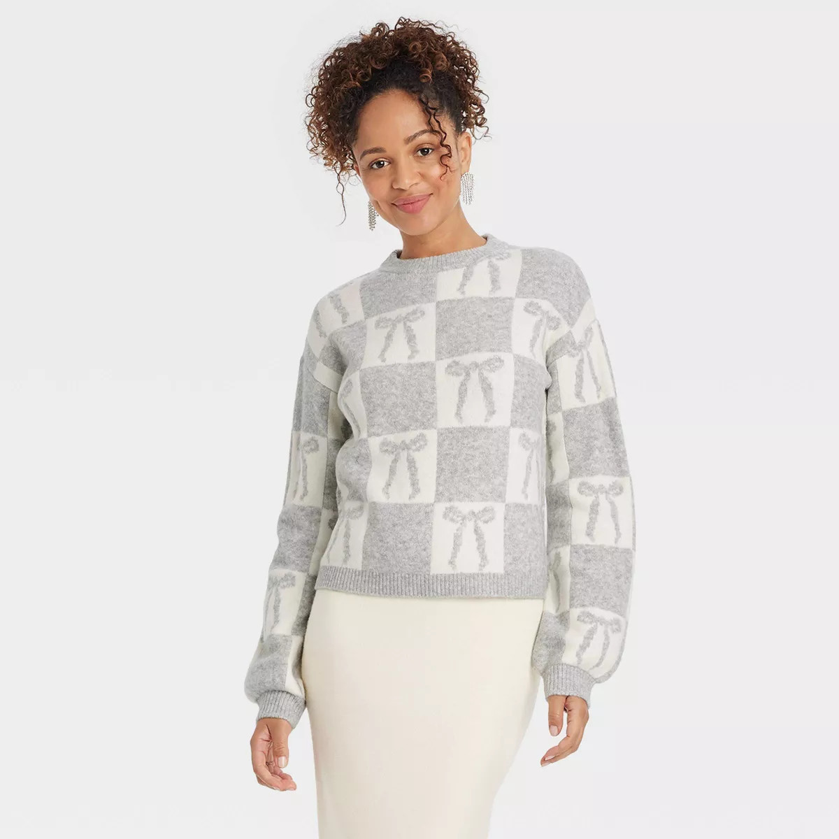 Women's Holiday Crewneck Pullover Sweater - A New Day™ | Target