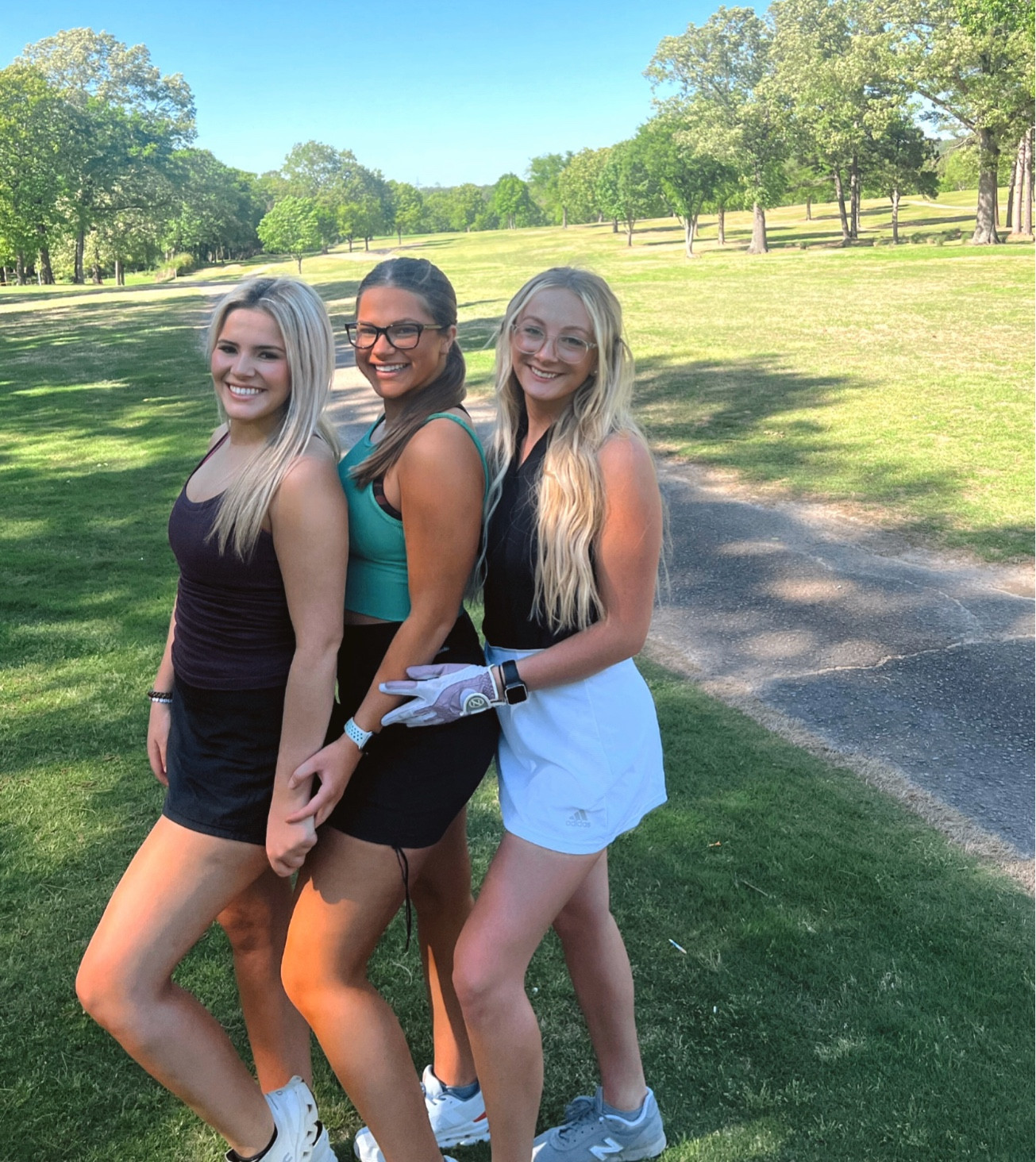 Golf outfit. Woman’s golf outfit. Athletic. Outdoors. Golf  