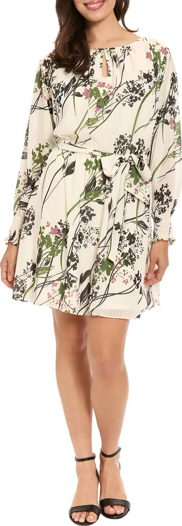 Floral Long Sleeve Fit & Flare Dress | Nordstrom Rack