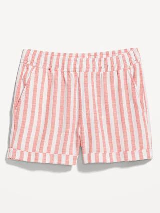 Matching High-Waisted Striped Linen-Blend Shorts for Women -- 3.5-inch inseam | Old Navy (US)