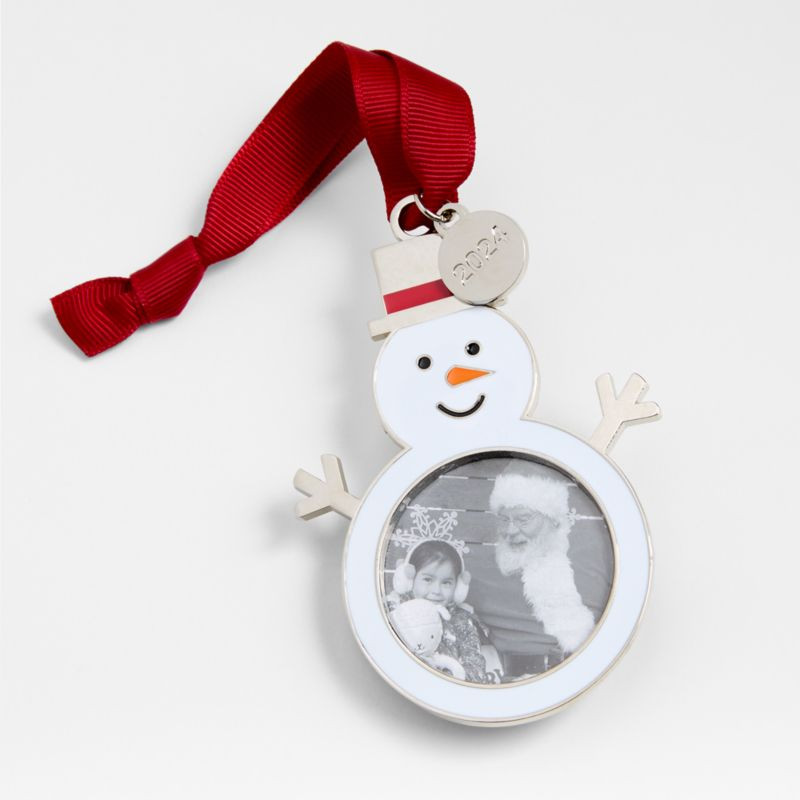Snowman 2024 Frame Christmas Ornament + Reviews | Crate & Barrel | Crate & Barrel