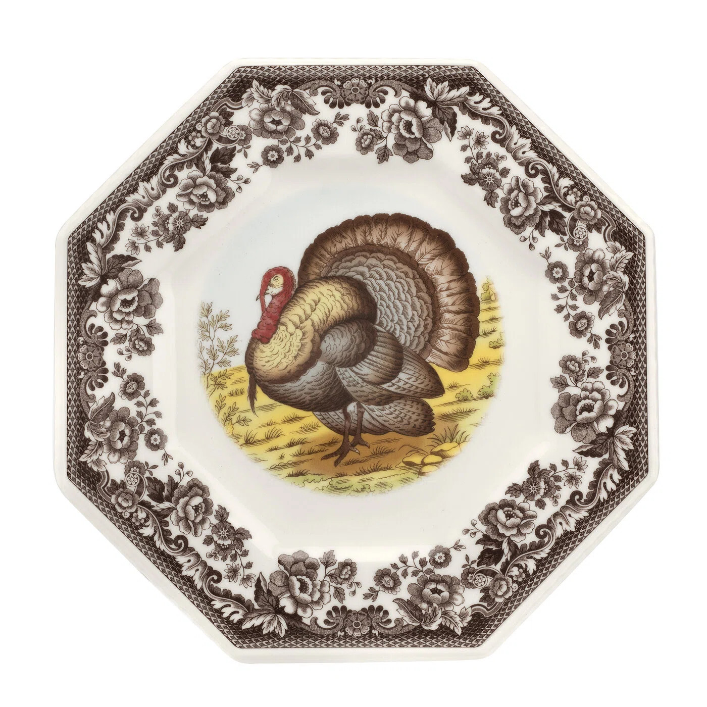 Spode Woodland Octagonal Plate 9.5" Turkey & Reviews | Wayfair | Wayfair North America
