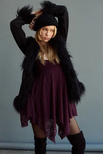 UO Britney Faux Fur Trim Jacket | Urban Outfitters (US and RoW)