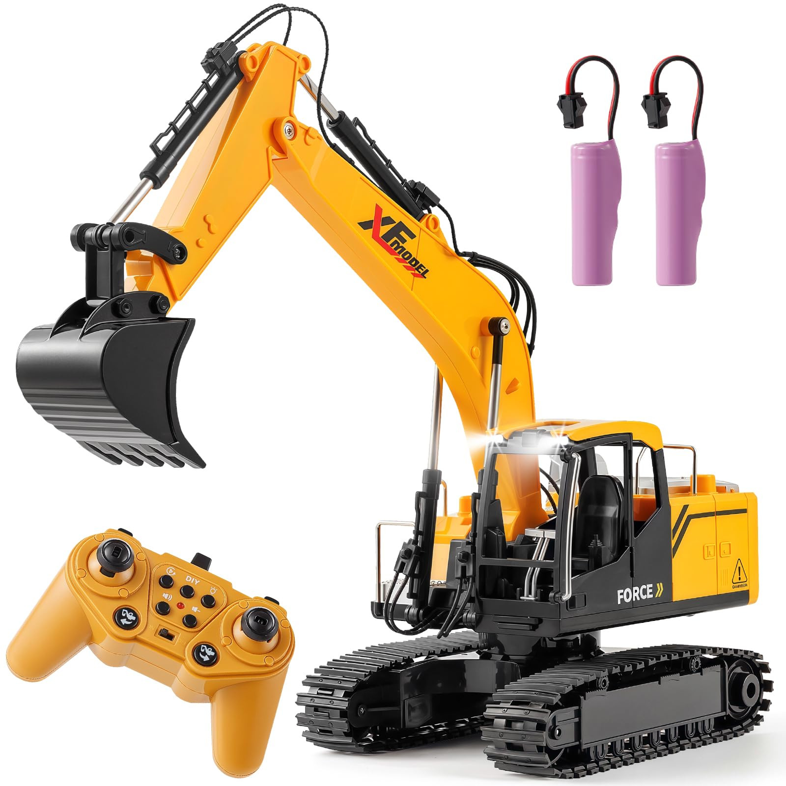 V-Opitos RC Excavator Toys for Boys Age 3, 4, 5, 6, 7, 8, 9, 10+ Years Old, 13CH Excavable Remote... | Amazon (US)