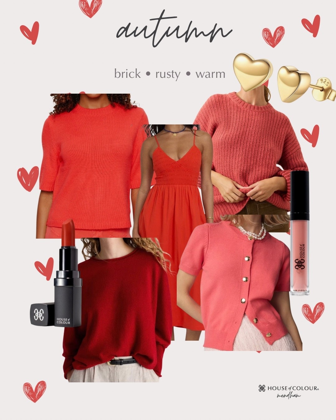 Warm reds brick red 

#LTKValentine