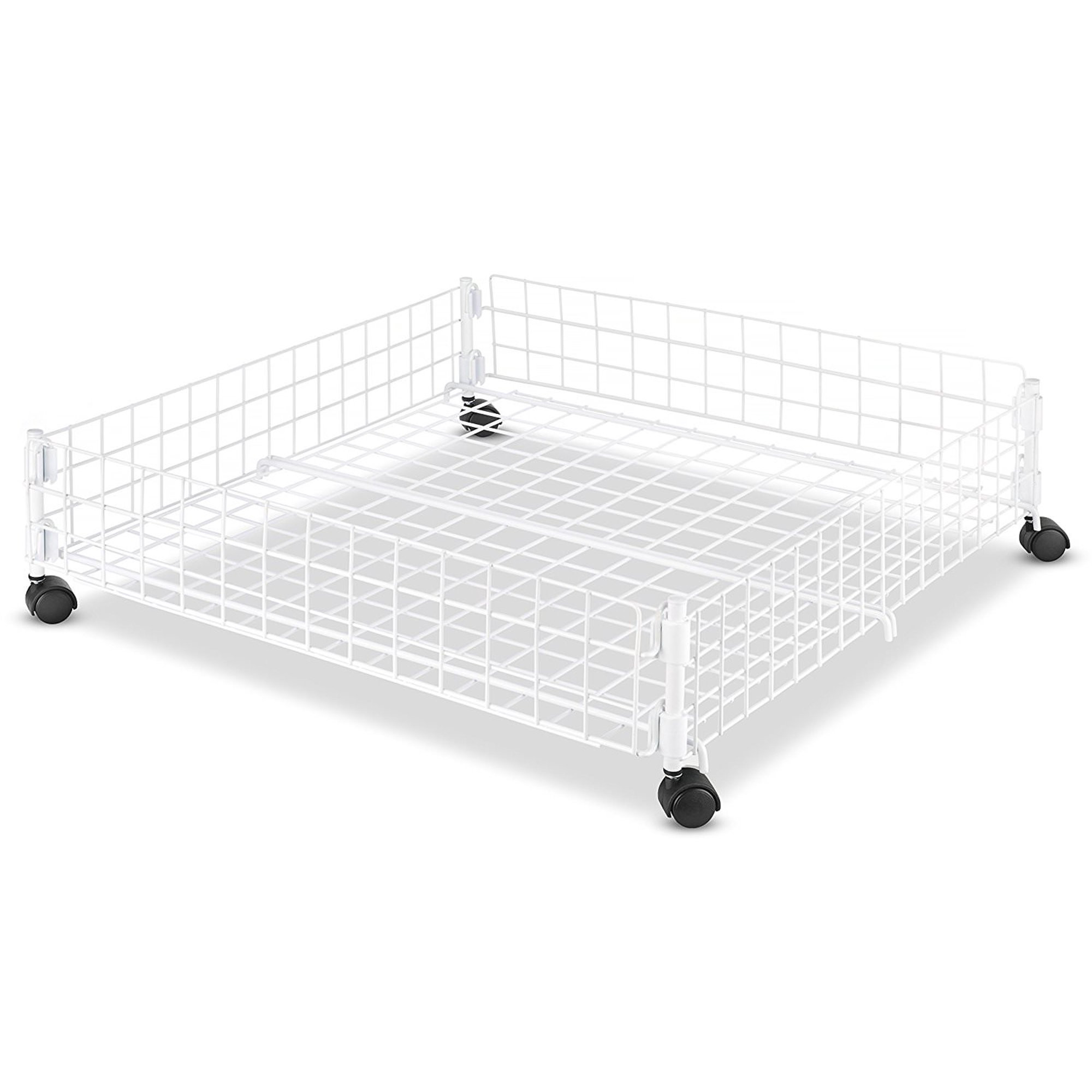 Whitmor Rolling Underbed Cart White Wire | Walmart (US)