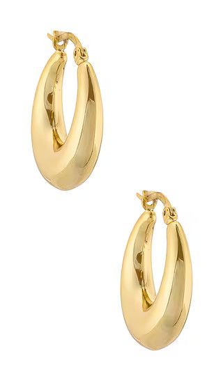 Becca Hoops in Gold | Revolve Clothing (Global)