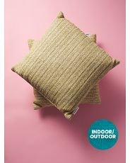 2pk 18x18 Indoor Outdoor Faux Straw Pillows | HomeGoods