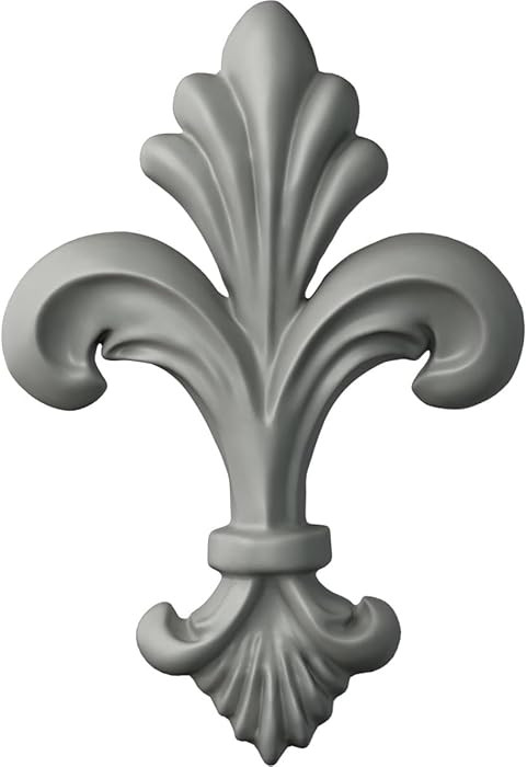Ekena Millwork 2 3/4"W x 4"H x 1/2"P Fleur-de-lis Small Onlay, White | Amazon (US)