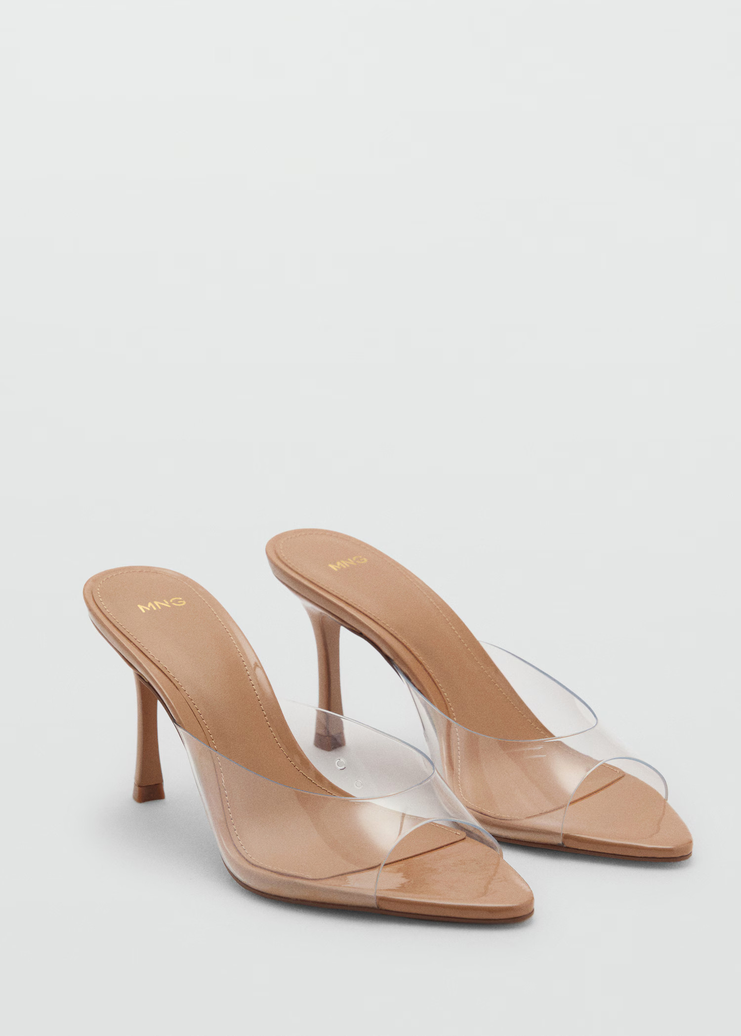 Vinyl panel heel sandal - Women | MANGO United Kingdom | MANGO (UK)