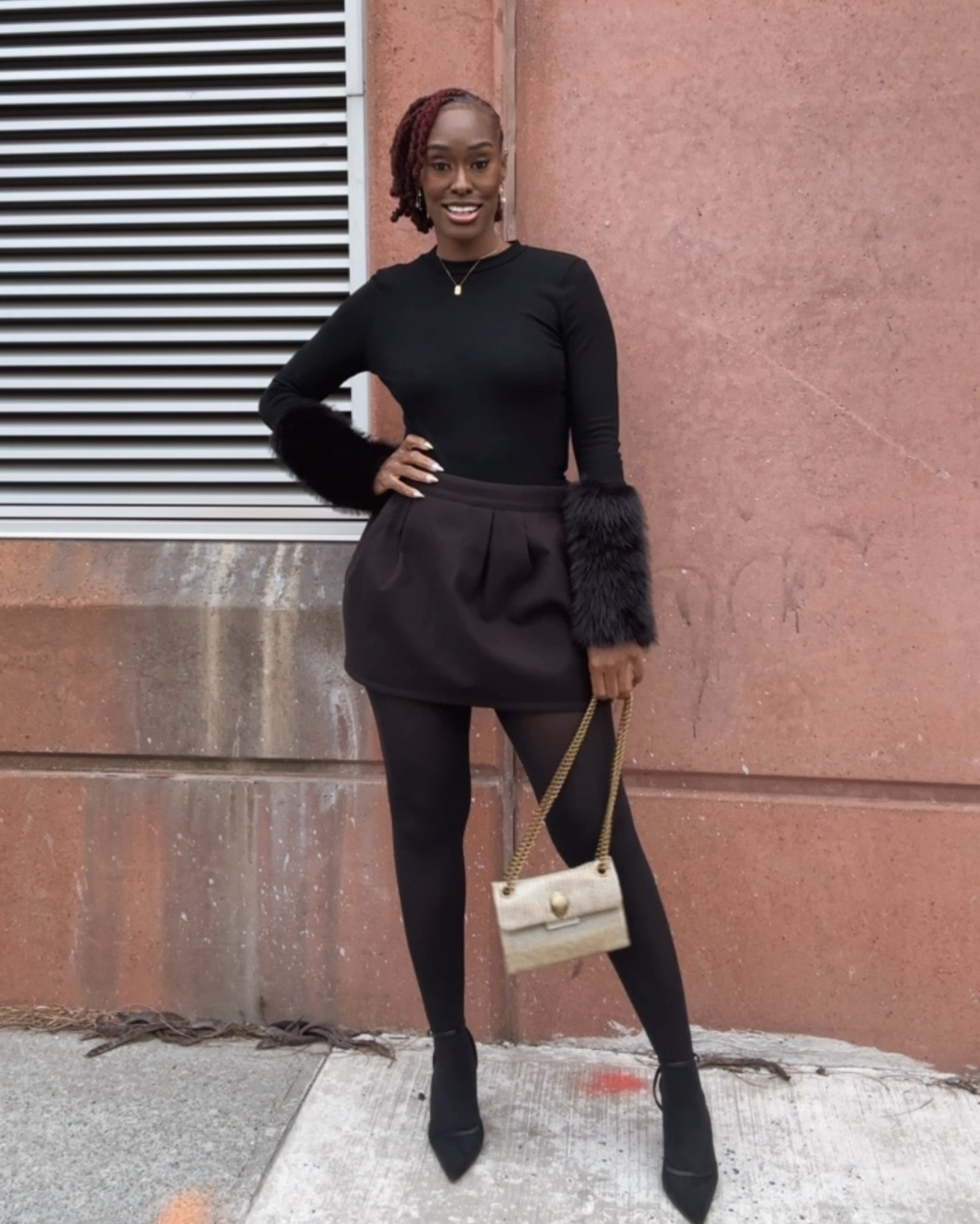 BODY SUITE: Micas/ Patchwork Fur long sleeve bodysuit 
SKIRT: Micas- Tweed High Waist Ruched Skirt 



#LTKShoeCrush #LTKStyleTip #LTKItBag