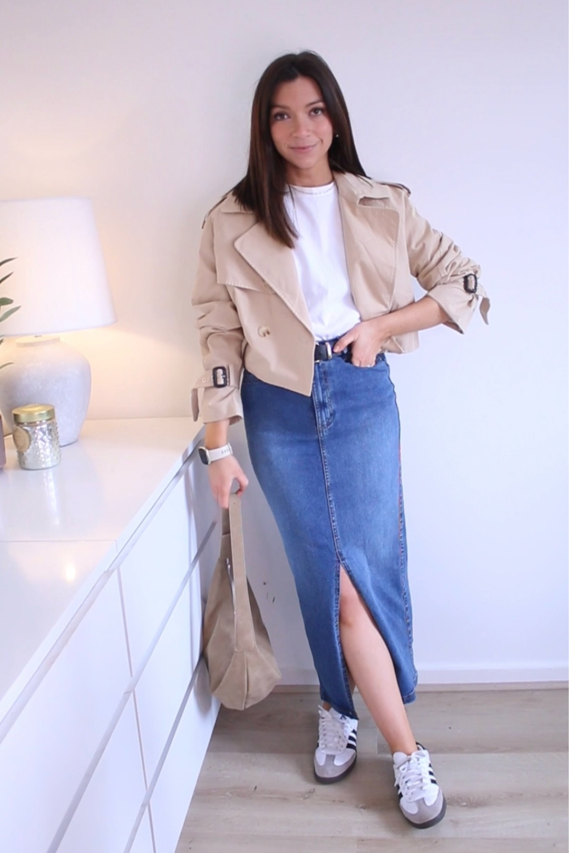 Ways to style a cropped trench jacket 

- jacket - size 8 
White tshirt / next 
Denim skirt - threadbare 
Adidas sambas 

Easter weekend outfit inspiration, outfit inspiration, spring staples, ways to style 

#LTKfindsunder50 #LTKeurope #LTKSeasonal