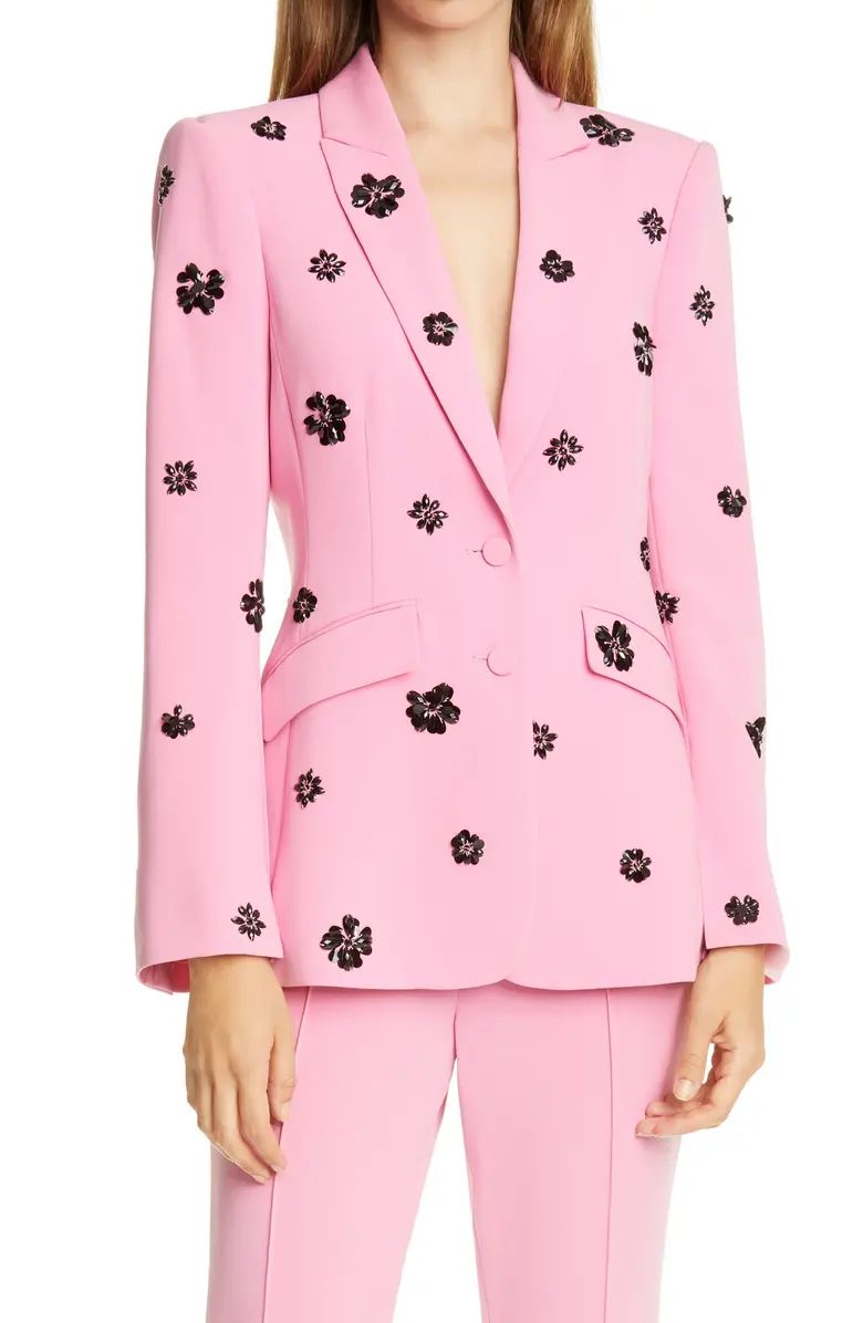 Cheyenne Crystal Flower Embellished Blazer | Nordstrom