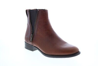 Frye Carly Zip Chelsea 71364 Womens Brown Leather Ankle & Booties Boots | eBay US