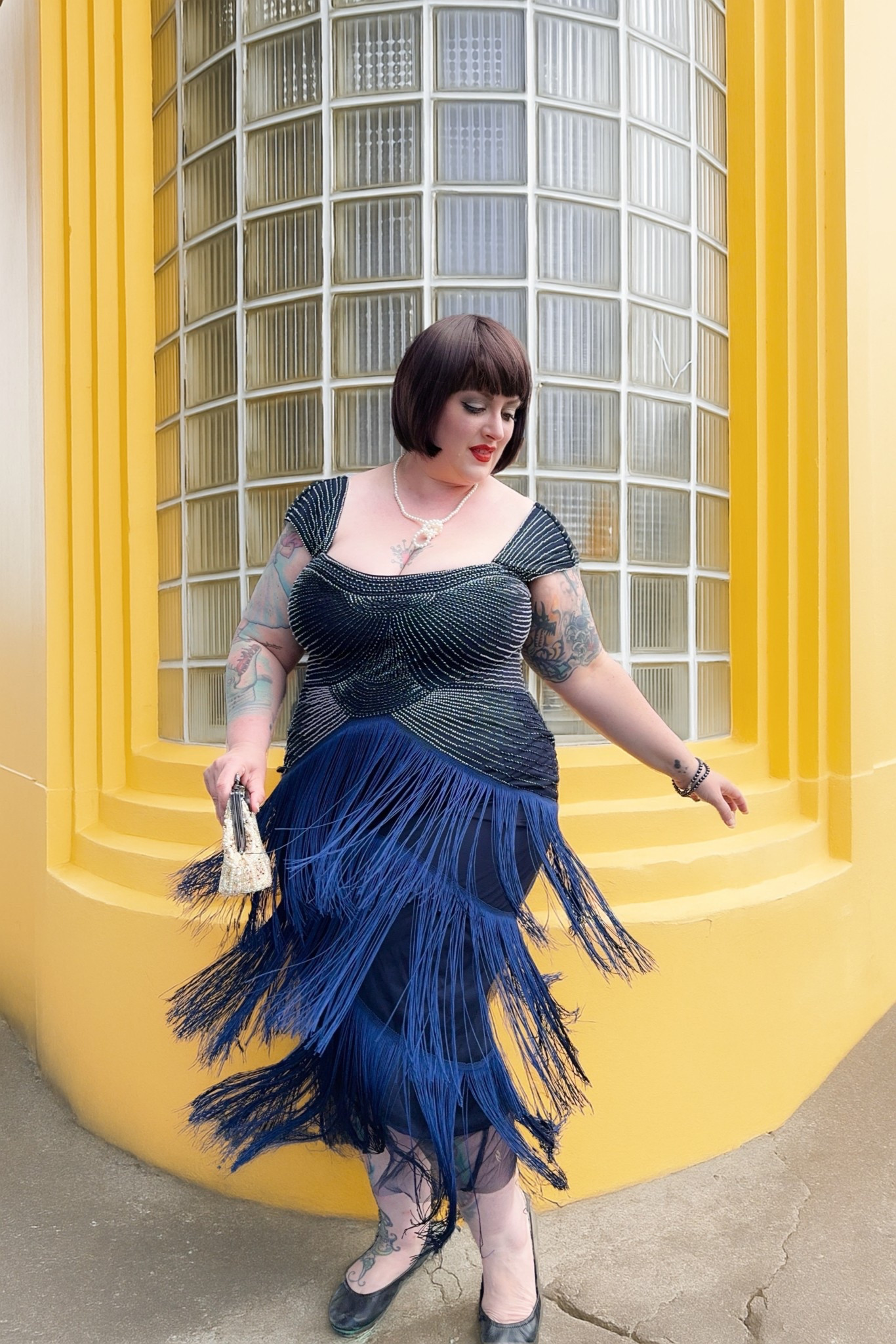 Navy blue beaded fringe gown 

#LTKPlusSize #LTKOver40 #LTKWedding