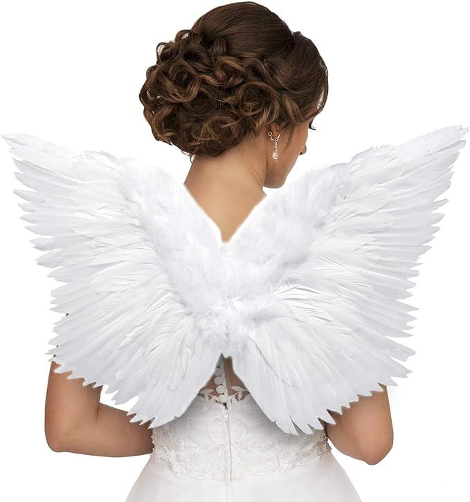 HAPPY PLACE PRODUCTS Angel Wings Costume for Women with Adjustable Straps to Fit Most Sizes Photo... | Amazon (US)