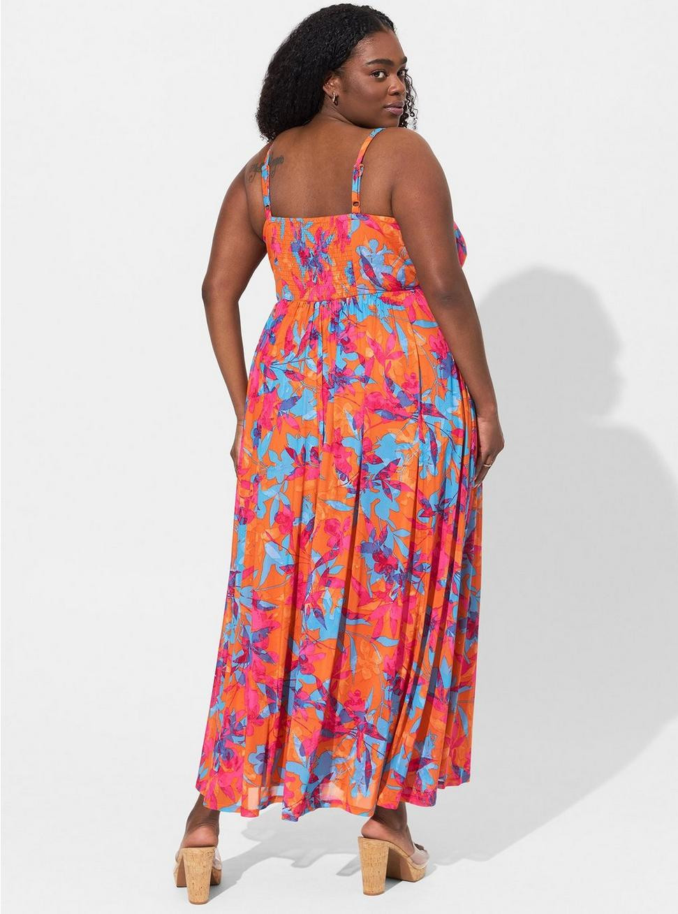 Soft Mesh Pleated Maxi Dress | Torrid (US & Canada)