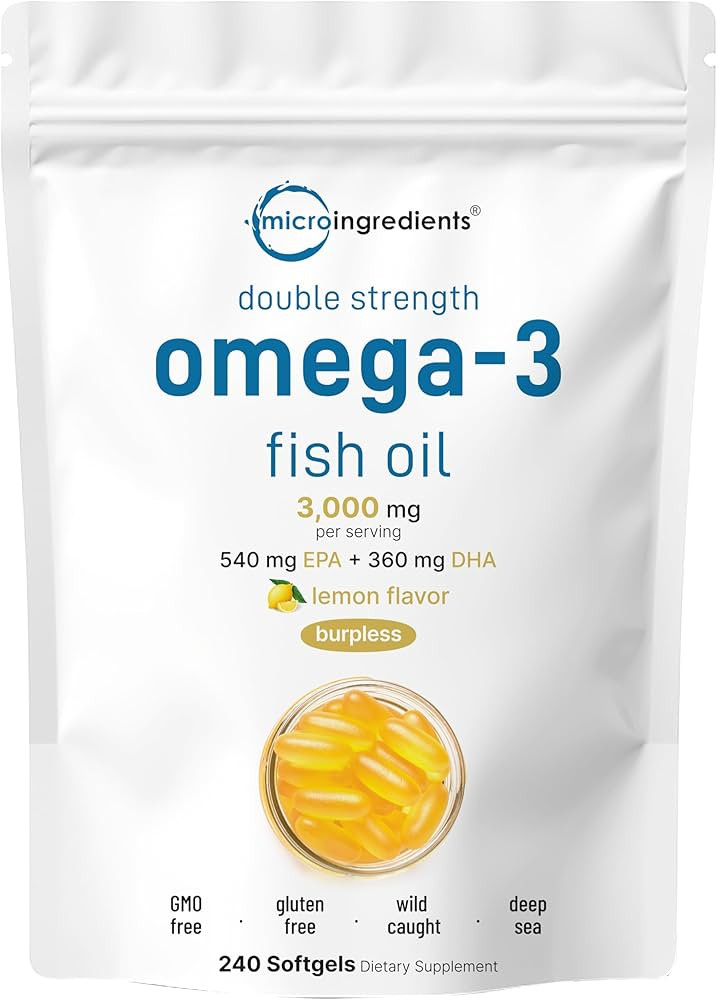 Amazon.com: Suplementos de aceite de pescado Omega 3 3,000 mg por porción, 240 cápsulas blandas... | Amazon (US)