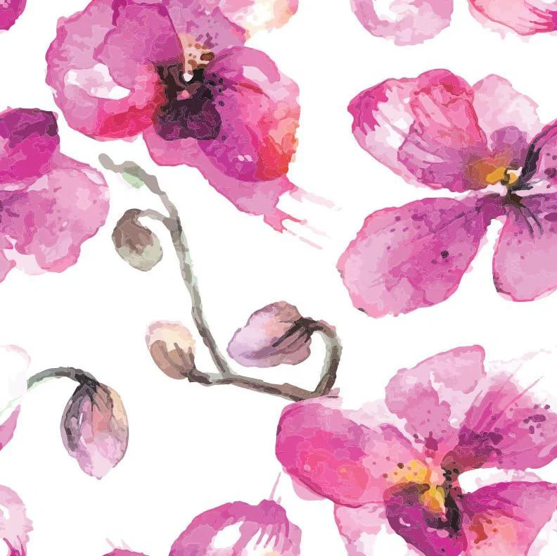 Orchid Floral Floral Vinyl Wallpaper by Jamie Graney | Perigold