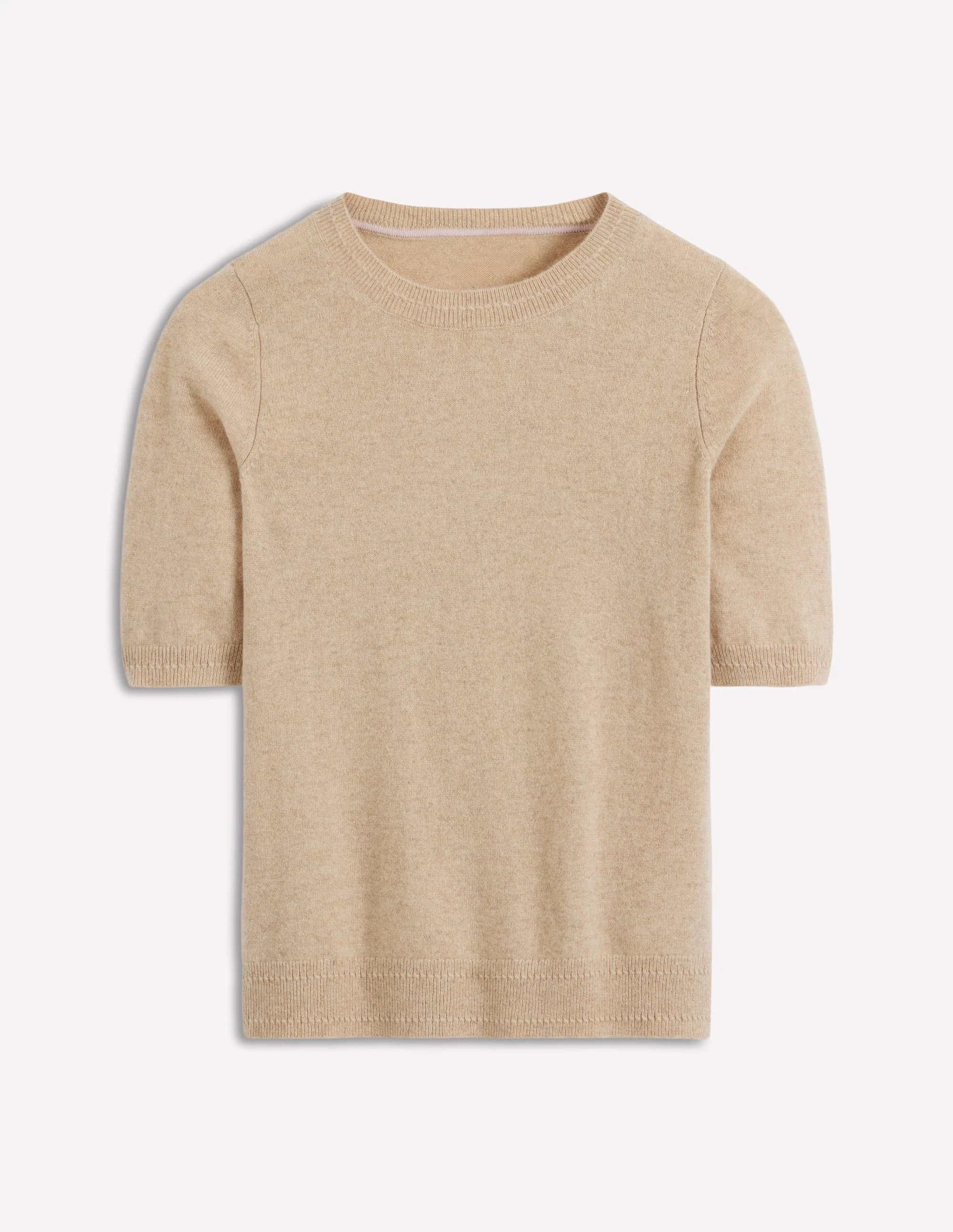 Eva Cashmere T-Shirt-Chinchilla Melange | Boden UK
