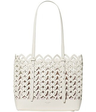kate spade new york Do It All Large Woven Leather Tote - Cream | Dillard's