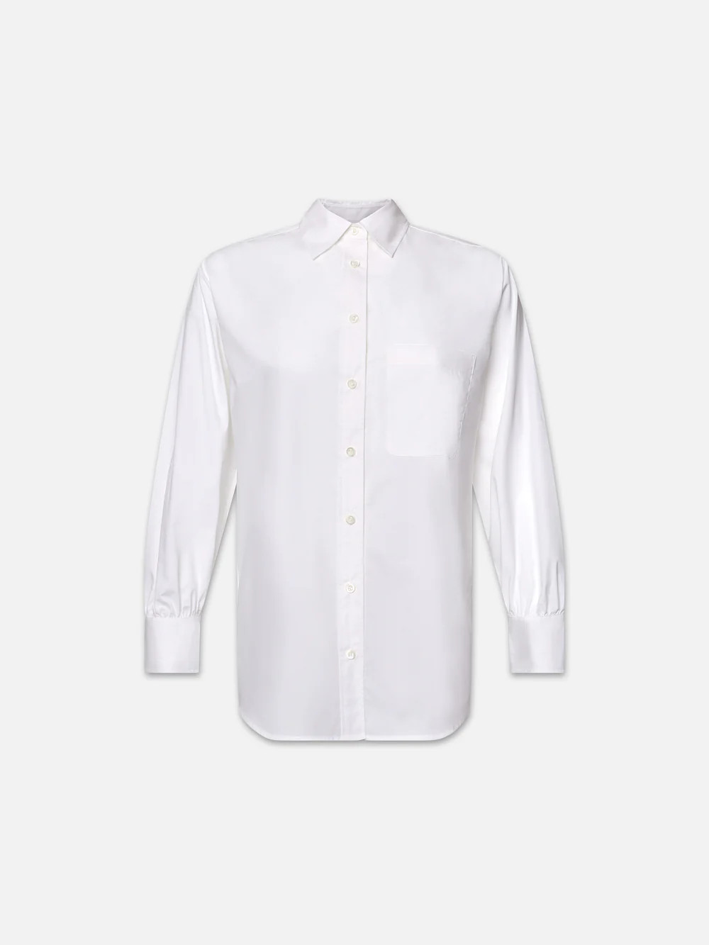 The Borrowed Pocket Shirt  in  White | Frame Denim