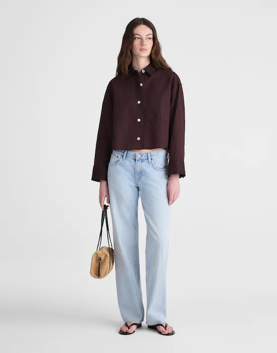 Straight-Hem Shirt in Linen | Madewell