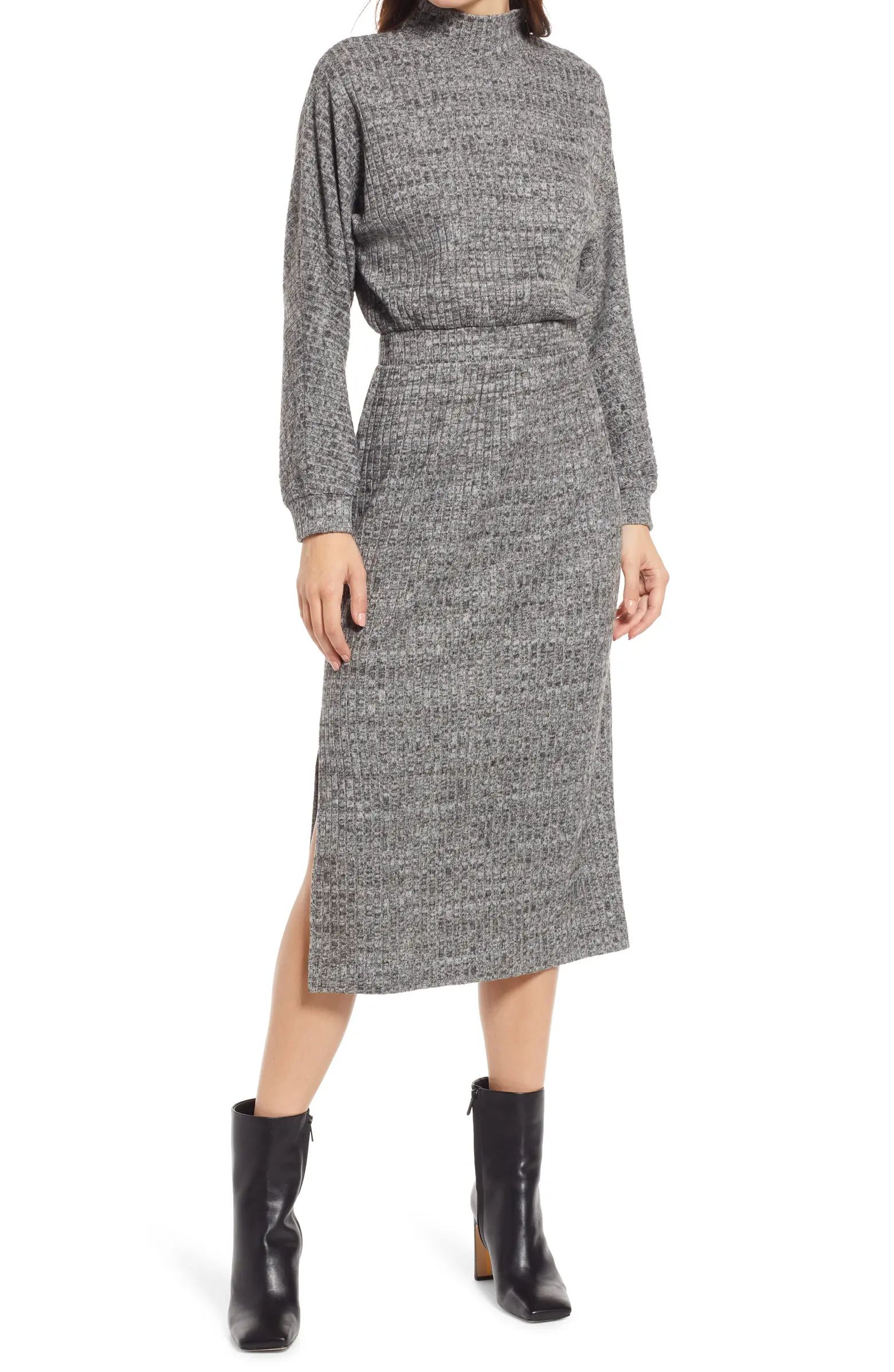 FLORET STUDIOS Ribbed Long Sleeve Sweater Dress | Nordstrom | Nordstrom