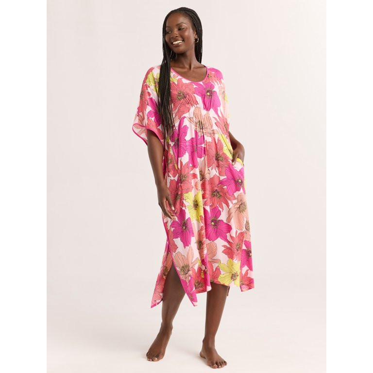 Joyspun Women’s Sleepwear Woven 46” Caftan Nightgown, S-4X | Walmart (US)