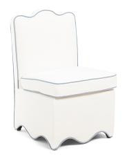 21x32 Scalloped Skirted Bottom Dining Chair | TJ Maxx