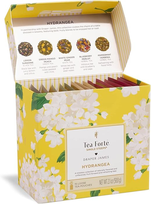 Tea Forte Single Steeps Loose Leaf Tea Sampler, Assorted Variety Tea Box, 15 Single Serve Pouches... | Amazon (US)