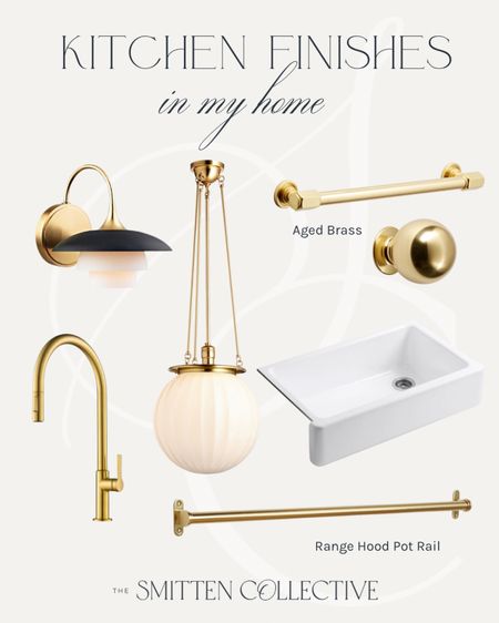Aged brass kitchen pendants, cabinet hardware, faucet, sconce, apron sink, pot rail, modern faucet

#LTKsalealert #LTKhome #LTKstyletip