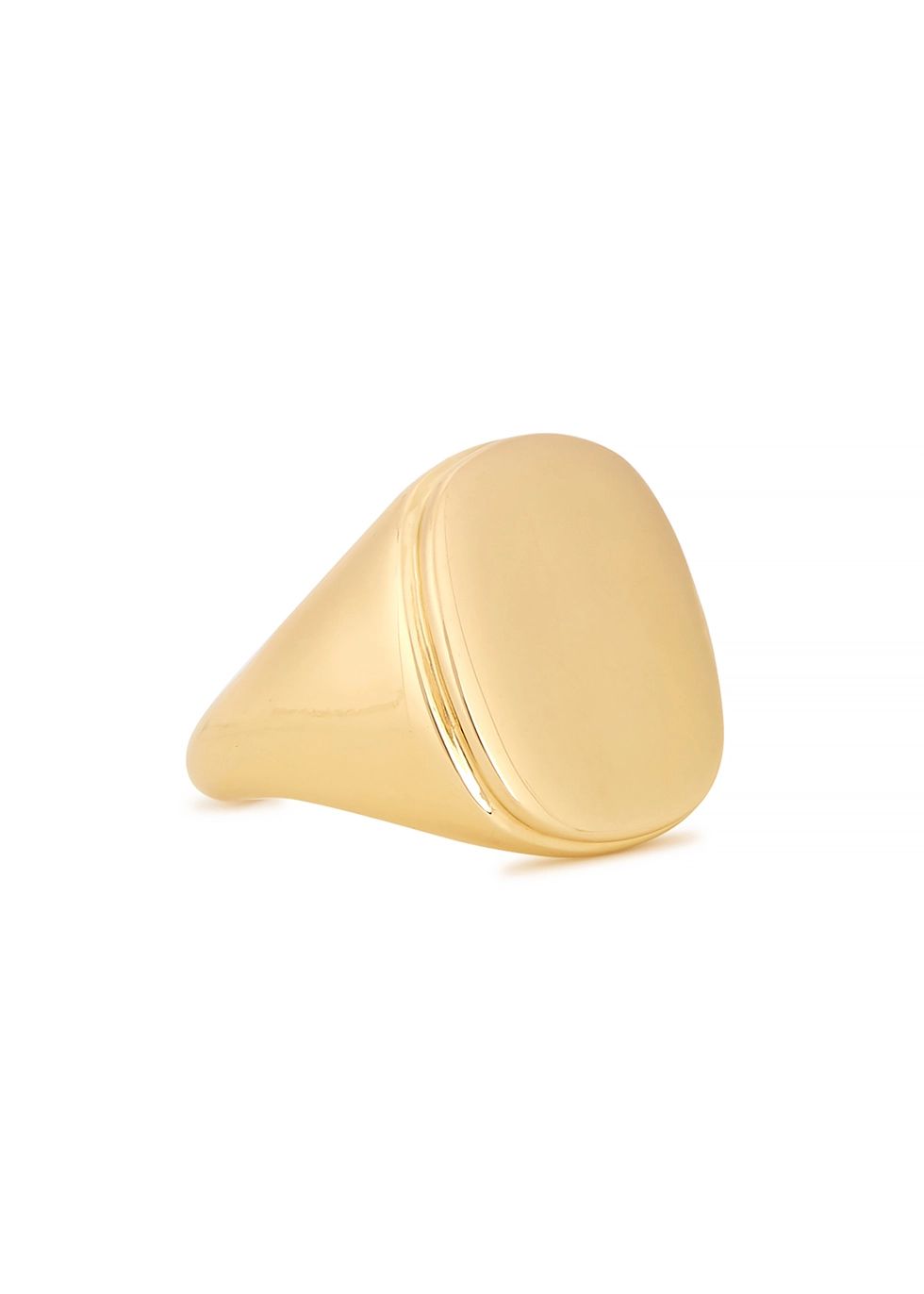 Eddie 18kt gold-plated signet ring | Harvey Nichols (Global)