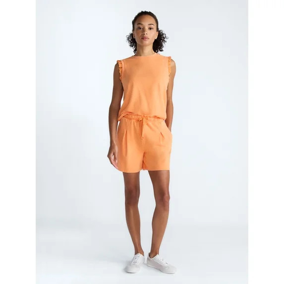 Hero image 1 of Scoop Women's Sleeveless Ruffle Top, Sizes XS-XXL, 1 of 5Choose my modelSee this ... | Walmart (US)