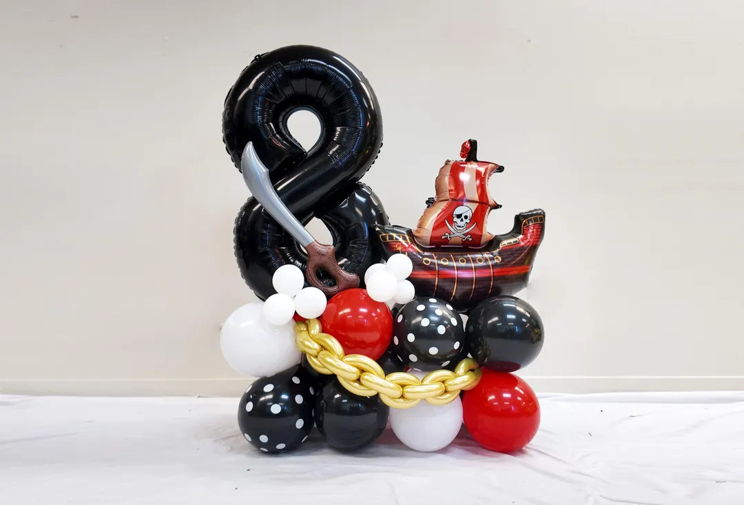 Little Sailor Party DIY Balloon Column Kit | Pirate Ship Balloon Tower | Pirate Theme Birthday Pa... | Etsy (US)