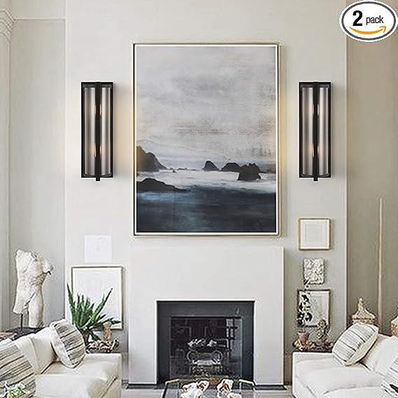 SAFAVIEH Lighting Collection Senla Modern 18-inch Bronze LED Rectangular Wall Sconce (Set of 2) | Amazon (US)