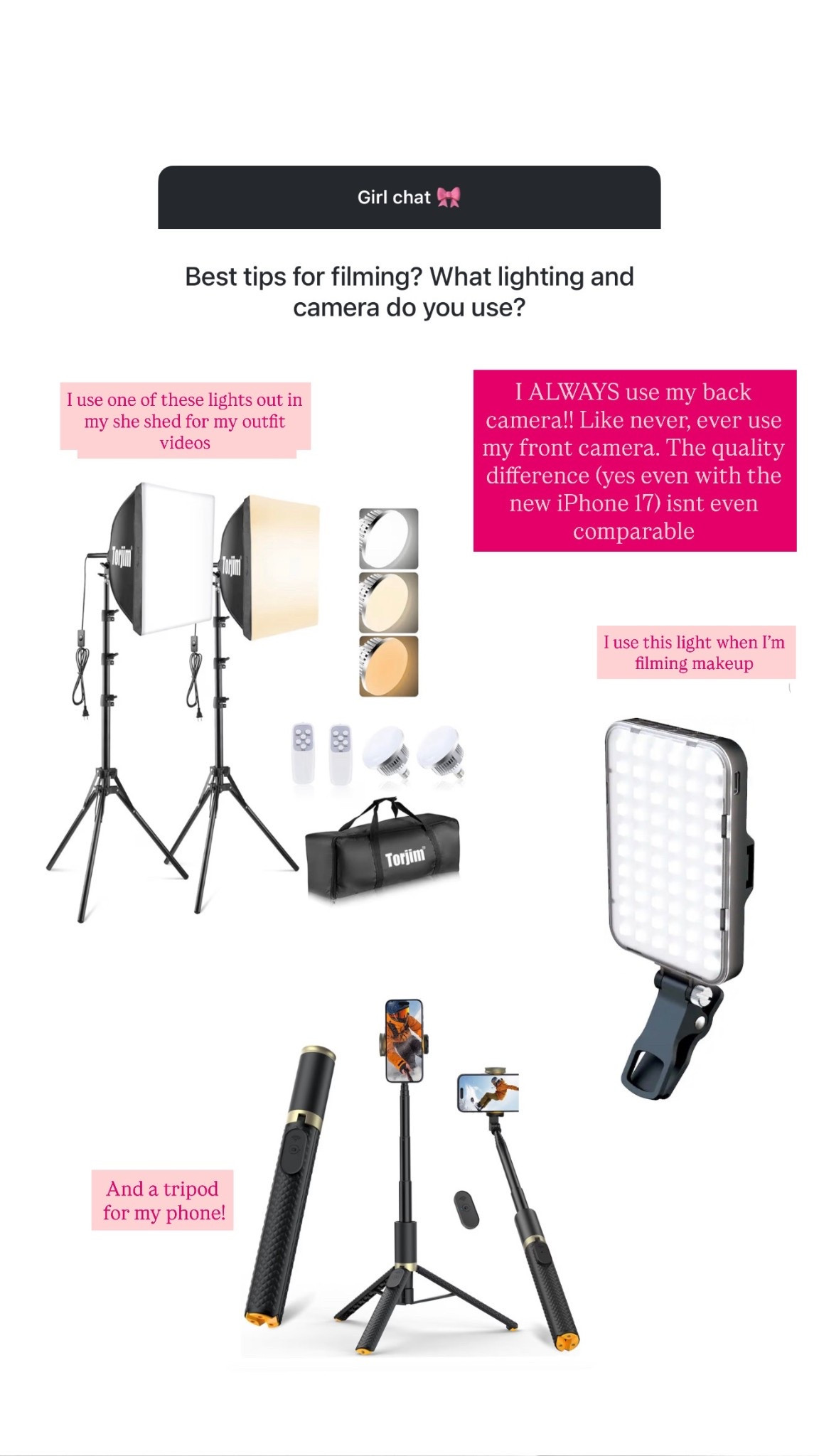 Everything I use for filming 



#LTKvlog