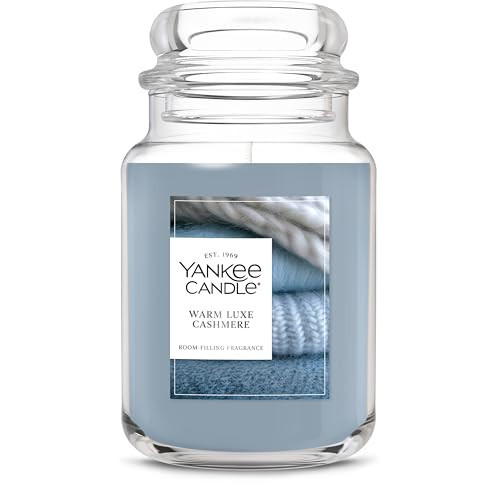 Yankee Candle Warm Luxe Cashmere, Holiday Scented Candle, 22oz Large Jar with up to 150 Hour Burn Time, Giftable | Amazon (US)