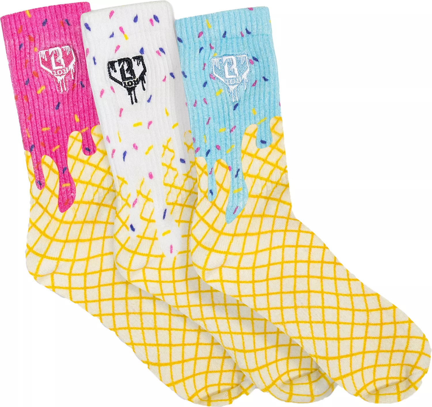 Baseball Lifestyle 101 Boys' Ice Cream Socks - 3 Pack, Multi | DICK'S Sporting Goods