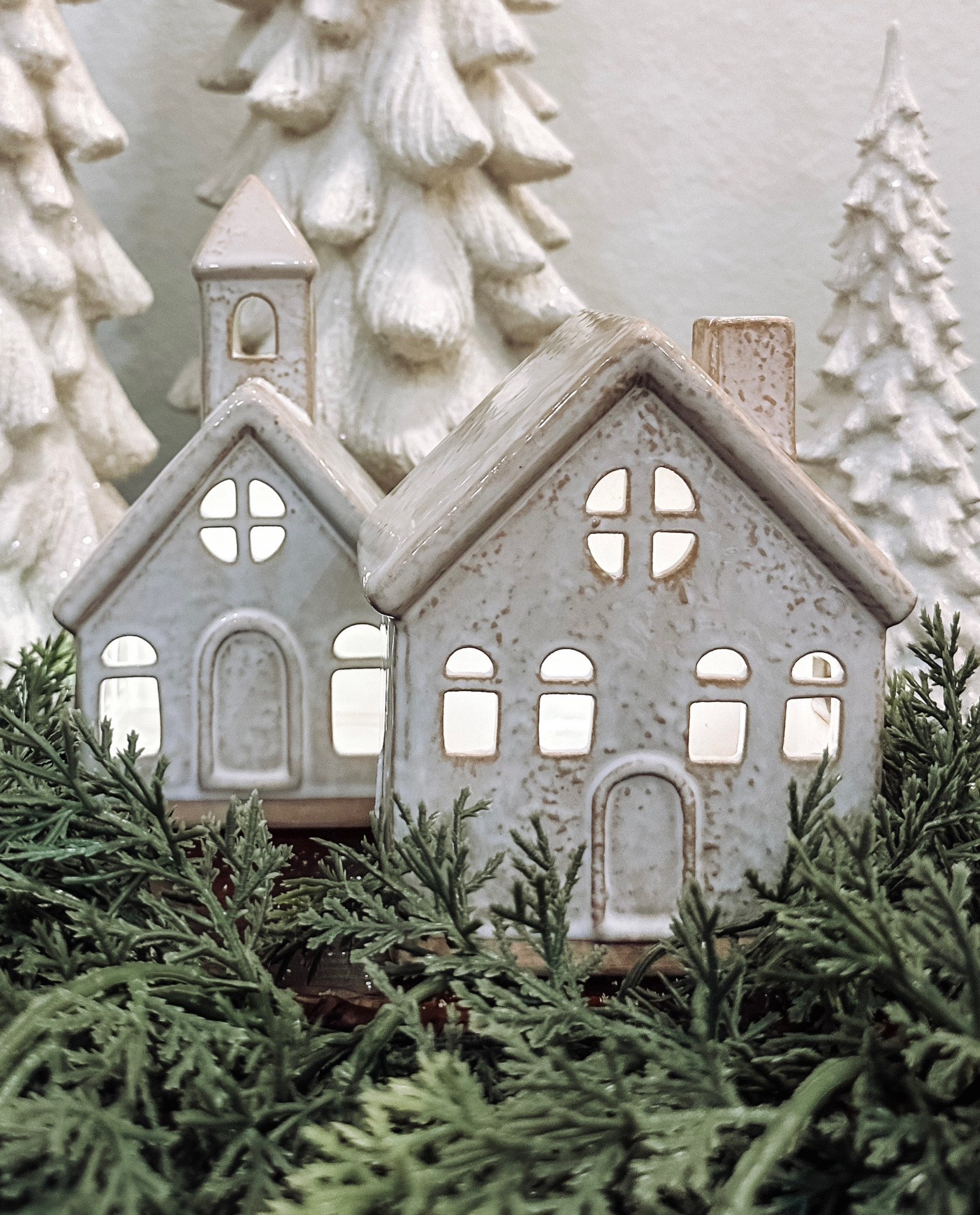 The sweetest light up ceramic houses! I love these for a kitchen island, a side table, or for styling into any shelving.

#LTKSeasonal #LTKHoliday #LTKhome